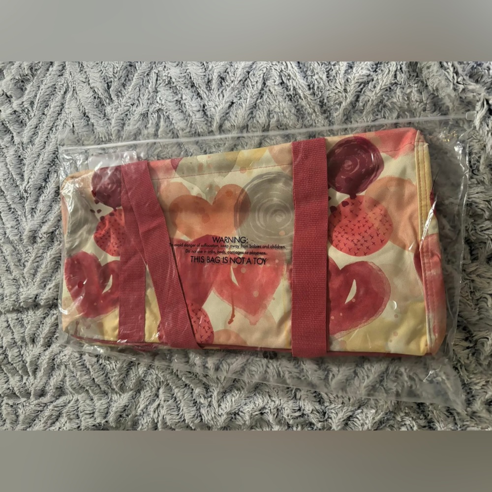 Thirty-One Watercolor Hearts Medium Utility Tote